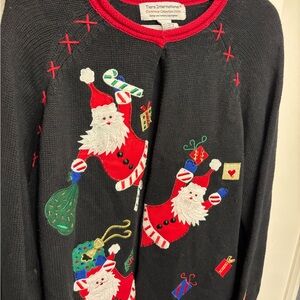 Tiara International Black Christmas Sweater